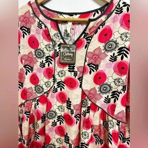 Matilda Jane Floral Peasant Boho Tunic Top Sz Small NWT - Picture 2 of 10